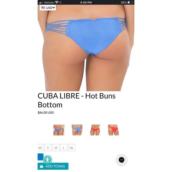 LULI Fama Gorgeous Blue Cuba 2 piece bikini - Picture 2 of 12